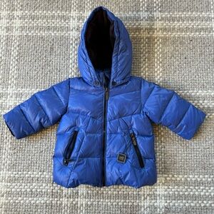 ADD Down puffer blue jacket 9 month